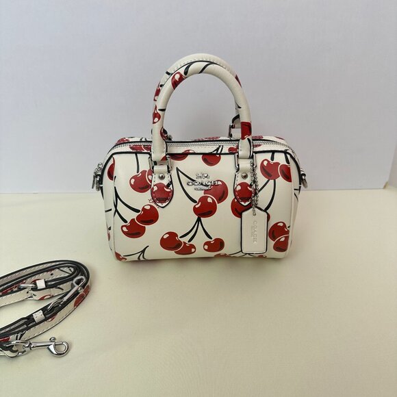 Coach cherry print handbag crossbody bag - Picture 1 of 13